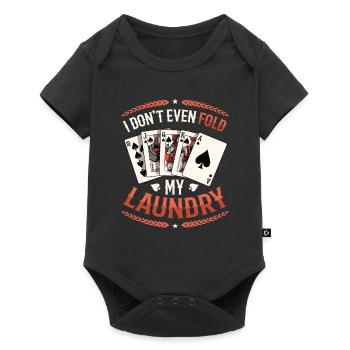 Je ne plie même pas mon linge, casino poker - Body à manches courtes Premium Bébé - noir - Devant