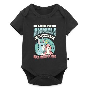 Caring for animals - animal shelter, animal lovers - Baby Premium short-sleeve bodysuit - black - Front