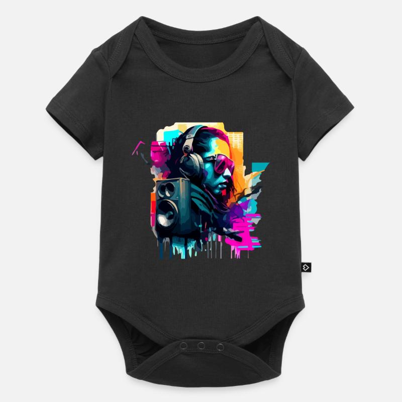 Le DJ - Body à manches courtes Premium Bébé - noir