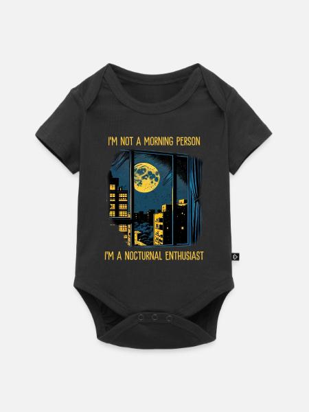 Nächtlicher Enthusiast - Baby Premium Kurzarmbody - Schwarz