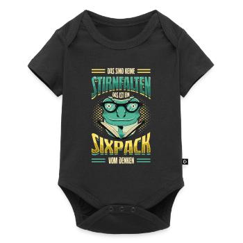 Das Sind Keine Stirnfalten, Das Ist Ein Six Pack - Baby Premium Kurzarmbody - Schwarz - Vorne