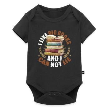 I like big books and I can't lie - Baby Premium short-sleeve bodysuit - black - Front