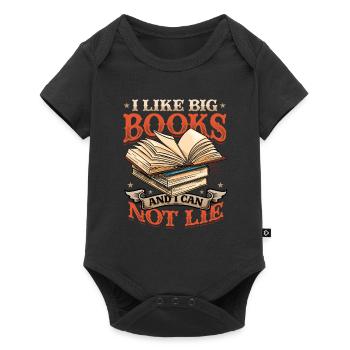 I like big books and I can't lie - Baby Premium short-sleeve bodysuit - black - Front