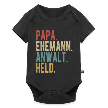 Anwalt Papa Ehemann Held - Baby Premium Kurzarmbody - Schwarz - Vorne