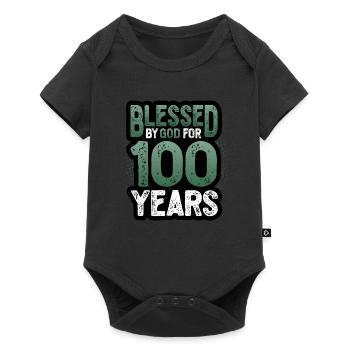 Religious by God for 100 years - Baby Premium short-sleeve bodysuit - black - Front