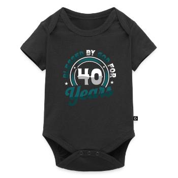 Religious by God for 40 years - Baby Premium short-sleeve bodysuit - black - Front