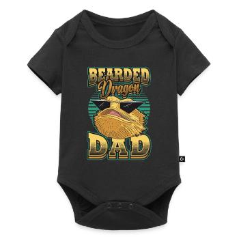 Meilleur père dragon barbu de tous les temps - Body à manches courtes Premium Bébé - noir - Devant