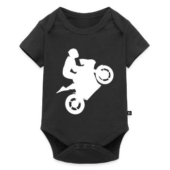 Motocross Motorbike Riding Stunt Cascade Gift - Baby Premium short-sleeve bodysuit - black - Front