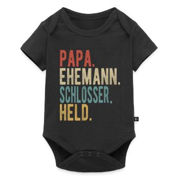 Schlosser Papa Ehemann Held - Baby Premium Kurzarmbody - Schwarz - Vorne