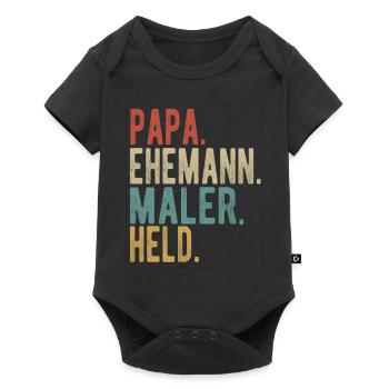 Maler Papa Ehemann Held - Baby Premium Kurzarmbody - Schwarz - Vorne