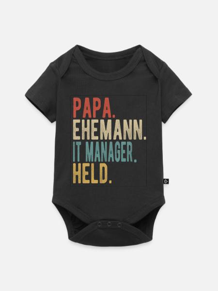 It Manager Papa Ehemann Held - Baby Premium Kurzarmbody - Schwarz