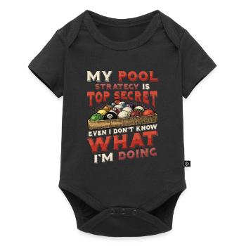 Funny pool player, billiards pool league - Baby Premium short-sleeve bodysuit - black - Front