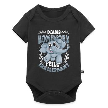 Doing homework doesn't feel good - Baby Premium short-sleeve bodysuit - black - Front