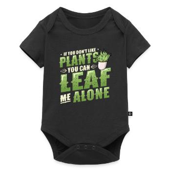 Leaf Me Alone, plant lover - Baby Premium short-sleeve bodysuit - black - Front