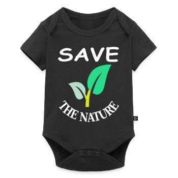 Save Nature Save the World Environment Gift - Baby Premium short-sleeve bodysuit - black - Front