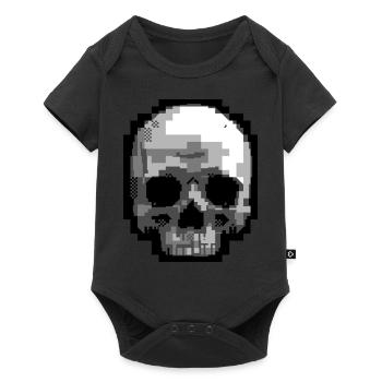 PETSCII Skull - Baby Premium short-sleeve bodysuit - black - Front