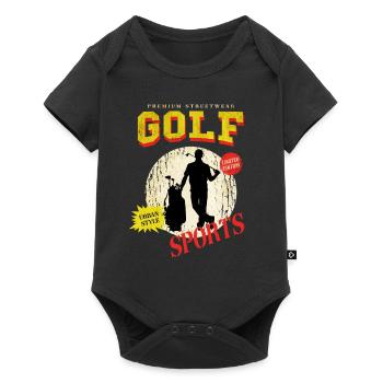 Golf Golf Golfer Sport Hobby Club Vintage - Baby Premium short-sleeve bodysuit - black - Front