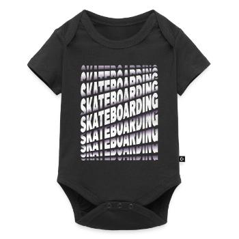 Skateboarding Skate Skater Skateboard Sk8 Font - Baby Premium short-sleeve bodysuit - black - Front