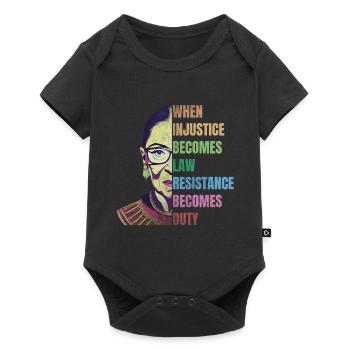 Feminist quotes RBG - Baby Premium short-sleeve bodysuit - black - Front