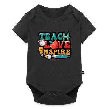 Les enseignants enseignent, l’amour inspire - Body à manches courtes Premium Bébé - noir - Devant