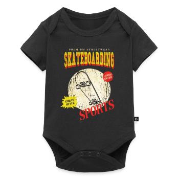 Skateboarding Skate Skater Skateboard Sk8 Vintage - Body à manches courtes Premium Bébé - noir - Devant