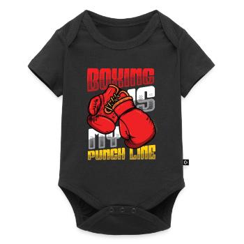 La boxe est ma punchline, les boxeurs, les arts martiaux - Body à manches courtes Premium Bébé - noir - Devant