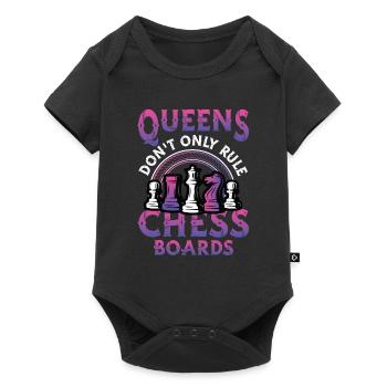 Ladies don't just master the chessboards - Baby Premium short-sleeve bodysuit - black - Front