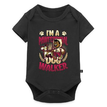 Promener un chien - Je suis un chien Pawfessional - Body à manches courtes Premium Bébé - noir - Devant
