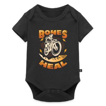 Guérison osseuse, VTT, VTT, BMX - Body à manches courtes Premium Bébé - noir - Devant