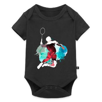 Badminton Badminton Sport Player Vintage coloré - Body à manches courtes Premium Bébé - noir - Devant