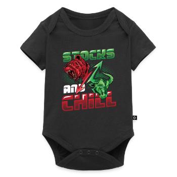 Stocks And Chill, Buy - Baby Premium short-sleeve bodysuit - black - Front
