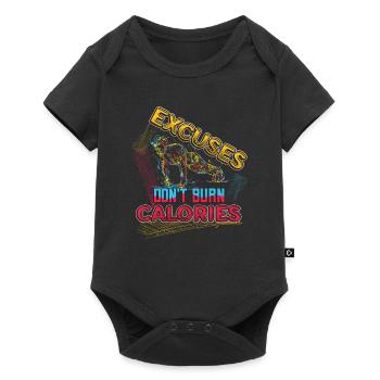 Excuses, Brûlure, Pas de calories, Personnel - Body à manches courtes Premium Bébé - noir - Devant