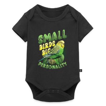 Small Birds Big Personality, Budgie - Baby Premium short-sleeve bodysuit - black - Front