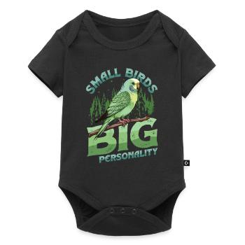 Small Birds Big Personality, Budgie - Baby Premium short-sleeve bodysuit - black - Front