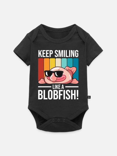 Blobfisch - Baby Premium Kurzarmbody - Schwarz