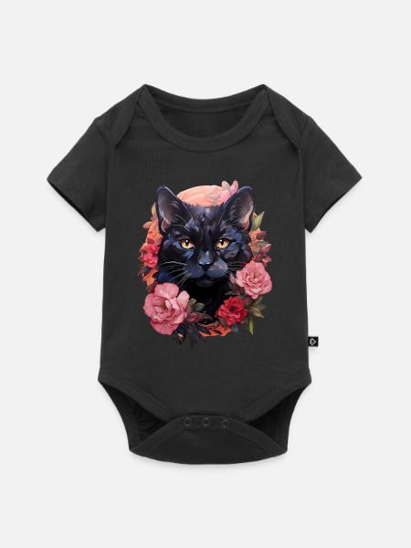 Panther - Baby Premium Kurzarmbody - Schwarz