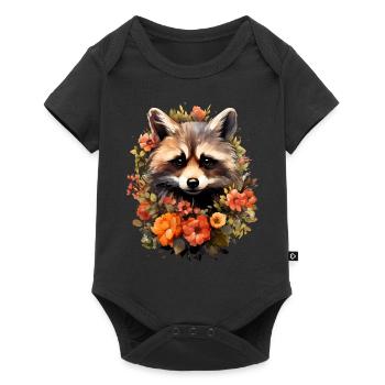 Raton laveur - Body à manches courtes Premium Bébé - noir - Devant