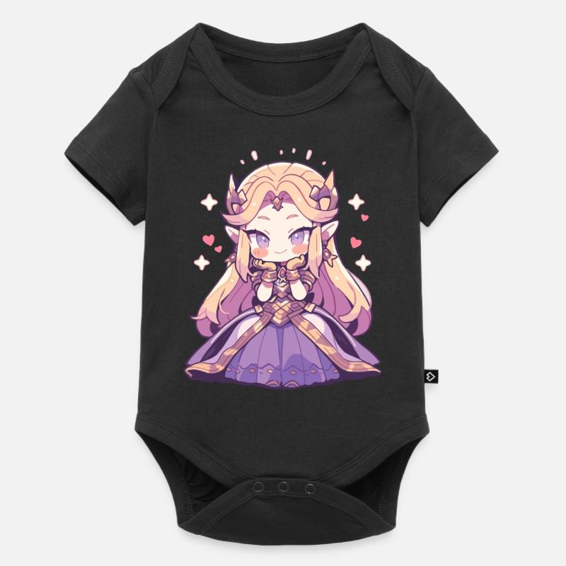 Princesse Chibi mignonne - Conception de conte de fées mignon - Body à manches courtes Premium Bébé - noir