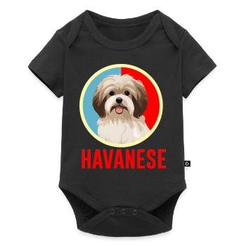 Havanais rétro - Body à manches courtes Premium Bébé - noir - Devant