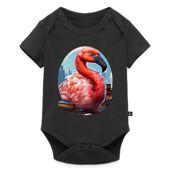 Flamingo - Baby Premium short-sleeve bodysuit - black - Front