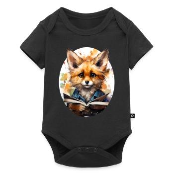 Fuchs - Baby Premium Kurzarmbody - Schwarz - Vorne