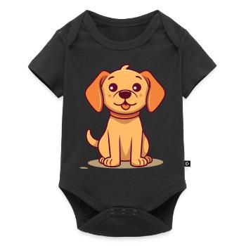 Conception de chien mignon pour les propriétaires de chiens - Body à manches courtes Premium Bébé - noir - Devant