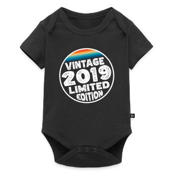 Vintage 2019 Cadeau d’anniversaire Douche pour enfants - Body à manches courtes Premium Bébé - noir - Devant