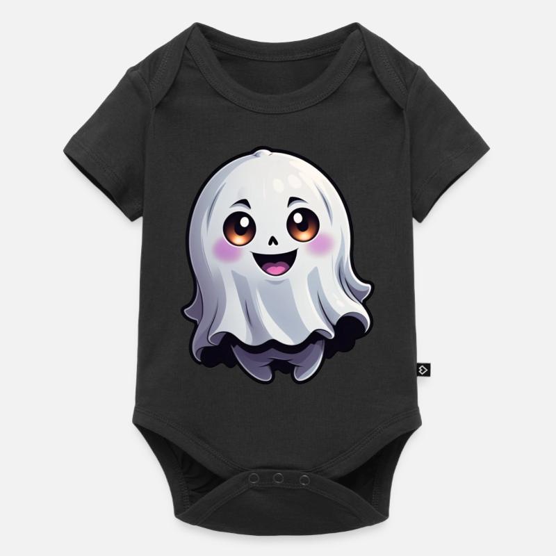 Joyeux Halloween Ghost Ghost - Body à manches courtes Premium Bébé - noir