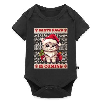 Cat Christmas Santa Paws Merry Catmas Ugly - Baby Premium short-sleeve bodysuit - black - Front