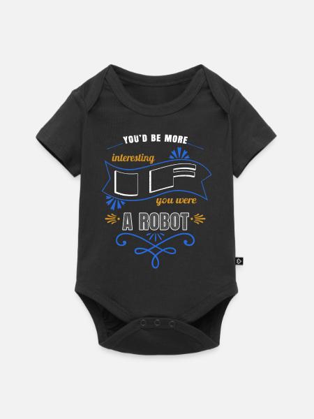 christmas robotics engineering - Baby Premium Kurzarmbody - Schwarz