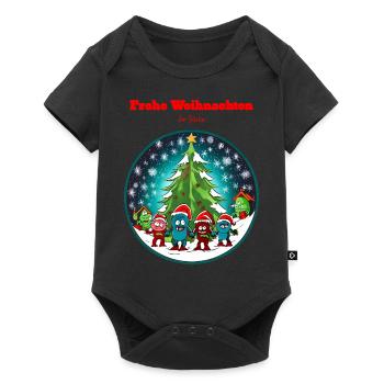 Frohe Weihnachten ihr Säcke - Baby Premium Kurzarmbody - Schwarz - Vorne