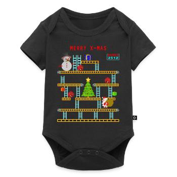 Weihnachten-x-mas-Gute alte zeit 2 Remastert - Baby Premium Kurzarmbody - Schwarz - Vorne