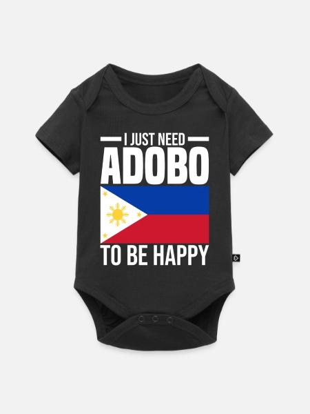 Philippinen Flagge - Baby Premium Kurzarmbody - Schwarz