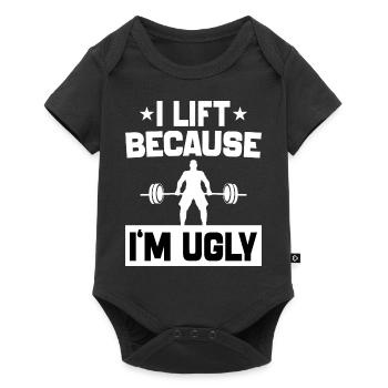 I Lift Because i'm Ugly Workout Motivation gym - Body à manches courtes Premium Bébé - noir - Devant